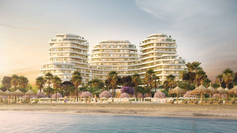 Noticias 12 Fachada al mar del proyecto Termica Beach que impulsan GINKGO y AEDAS Homes en Malaga capital